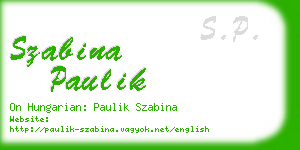 szabina paulik business card